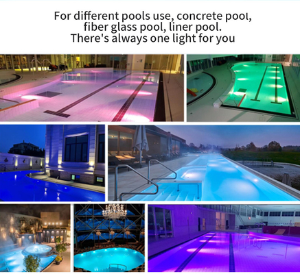 la piscina subacuática de 18W LED enciende el color del RGB que cambia superficial del enchufe pared corriente alterna 12V montado