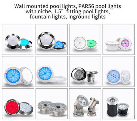 Luces subacuáticas de acero inoxidables de la piscina, lámpara de la piscina del RGB Inground