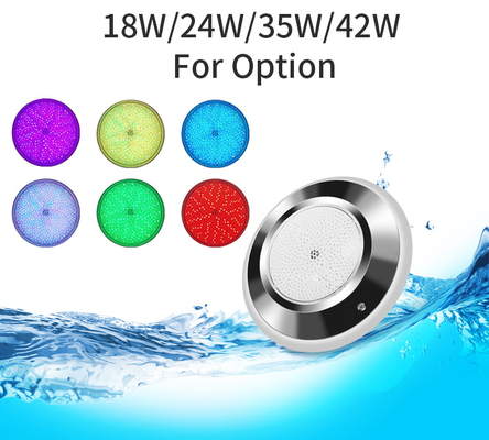 Prenda impermeable Inox 316L 12V 18W de la luz de la piscina del cambio IP68 RGB LED del color