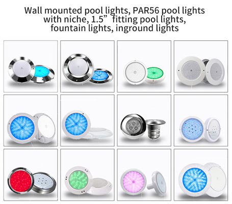 Vidrio espesado práctico al aire libre multicolor de la luz PAR56 de la piscina del LED