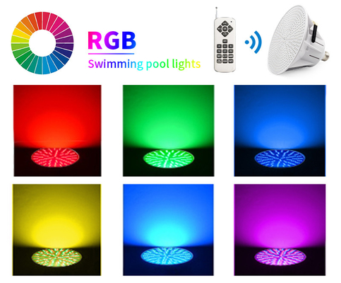 Prenda impermeable teledirigida del bulbo 12V 35W 18W SMD2835 de la piscina del RGB LED