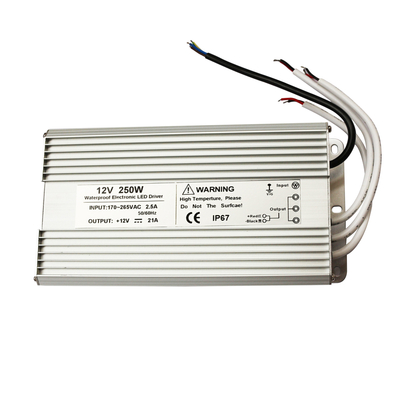 Material plástico de aluminio durable de la fuente de alimentación de la prenda impermeable LED de 120V 220V IP67