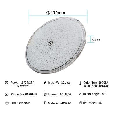 La piscina delgada de RF-003B-252 LED PAR56 RGB enciende IP68 para astral